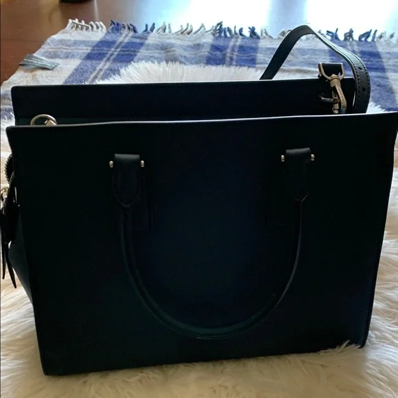Kate Spade Blue and Purple Satchel with Silver Hardware - Picture 3 of 11